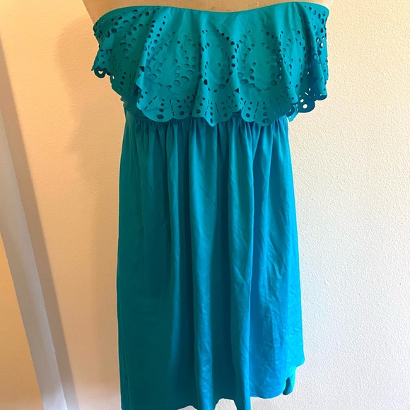 Laundry By Shelli Segal Swim Laundry Swim Dress Cover Up Turquoise